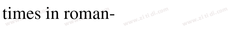 times in roman字体转换